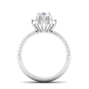Jewelove™ Rings Women's Band only / VS J 0.30cts Solitaire Halo Diamond Split Shank Platinum Engagement Ring JL PT 7006-A