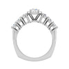 Jewelove™ Rings J VS / Women's Band only 0.30cts Solitaire Halo Diamond Split Shank Platinum Ring JL PT 51776
