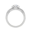 Jewelove™ Rings J VS / Women's Band only 0.30cts Solitaire Halo Diamond Twister Shank Platinum Ring JL PT RH RD 301