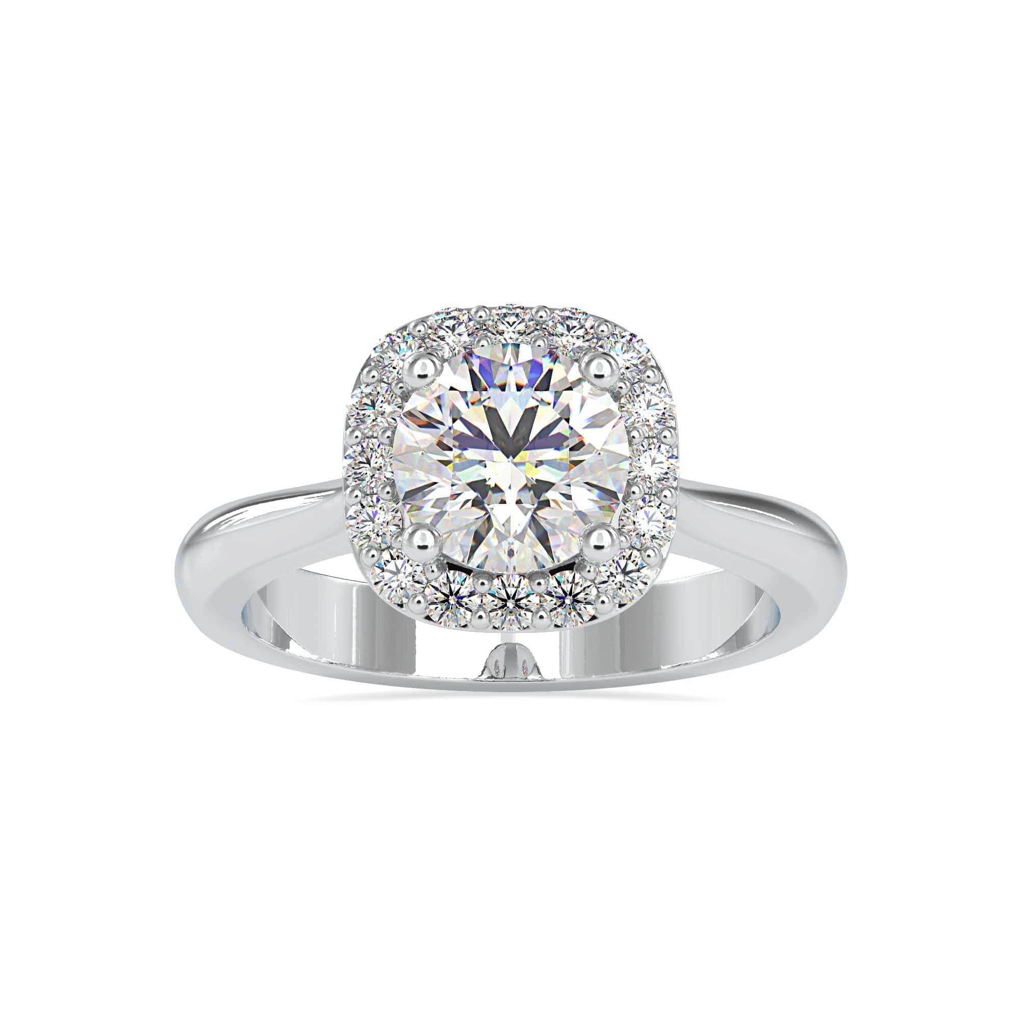 Tapered Classic Heart Cut Solitaire Engagement Ring
