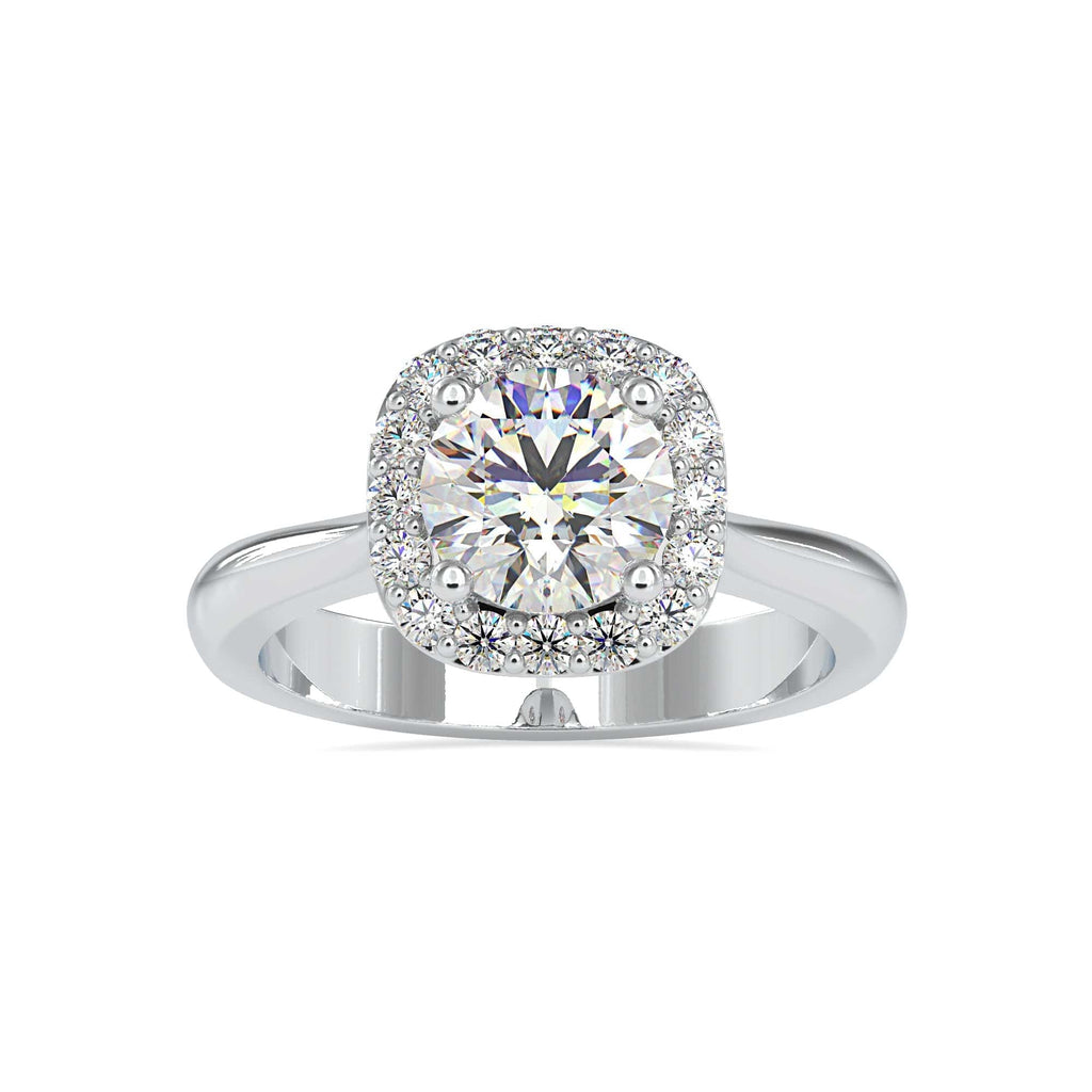 Jewelove™ Rings Women's Band only / VS J 0.30cts. Solitaire Platinum Diamond Halo Engagement Ring JL PT 0101-B