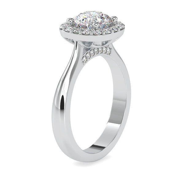 Jewelove™ Rings Women's Band only / VS J 0.30cts. Solitaire Platinum Diamond Halo Engagement Ring JL PT 0101-B