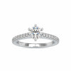 Jewelove™ Rings Women's Band only / J VS 0.30cts. Solitaire Platinum Diamond Shank Engagement Ring JL PT 0028-A