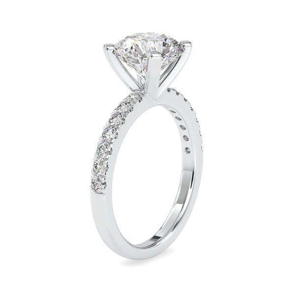 Jewelove™ Rings Women's Band only / VS J 0.30cts. Solitaire Platinum Diamond Shank Engagement Ring JL PT 0114-B