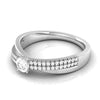 Jewelove™ Rings J VS / Women's Band only 0.30cts. Solitaire Platinum Diamond Split Shank Engagement Ring for Women JL PT R-69