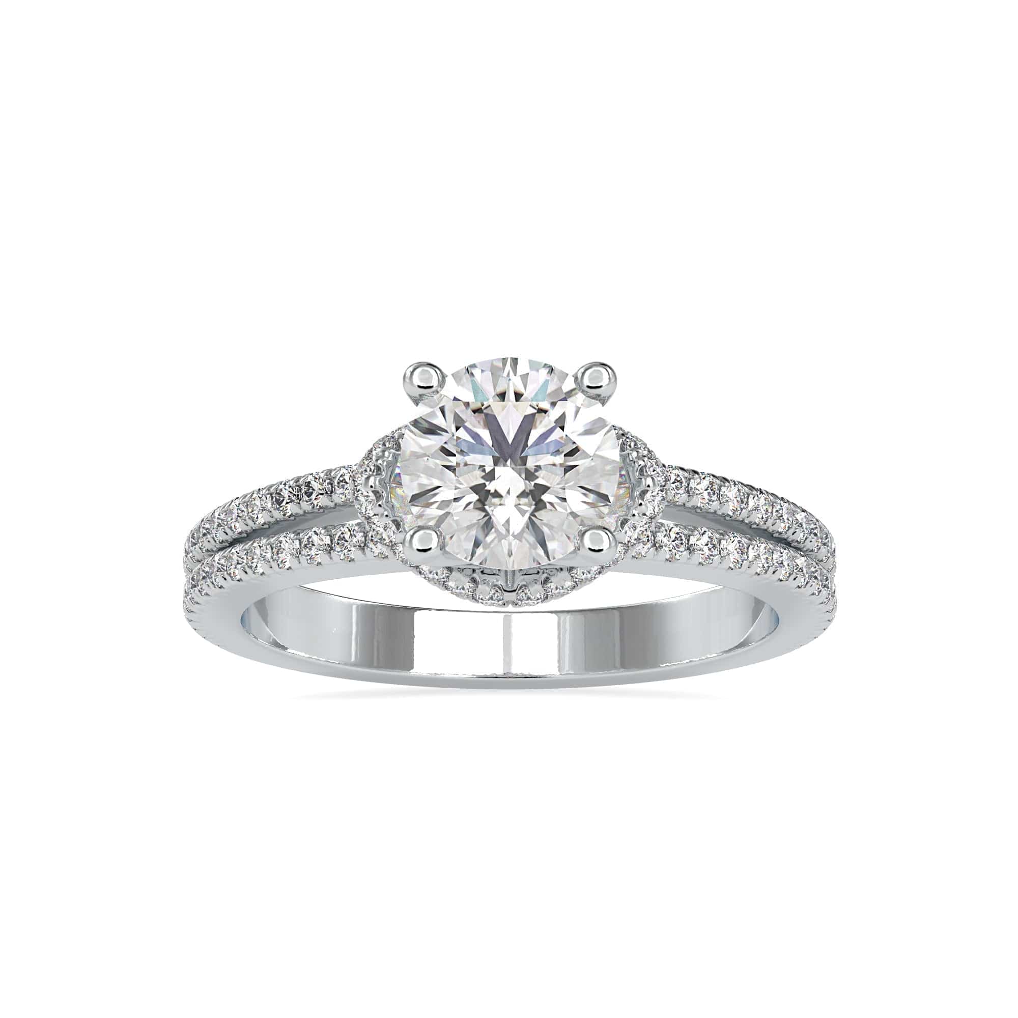 2 CT Pear Cut Diamond 925 Sterling Silver Halo Split Shank Engagement –  atjewels.in