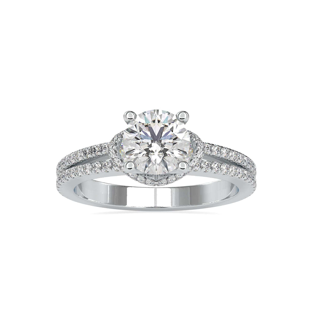 Jewelove™ Rings Women's Band only / VS J 0.30cts. Solitaire Platinum Diamond Split Shank Engagement Ring JL PT 0073-A