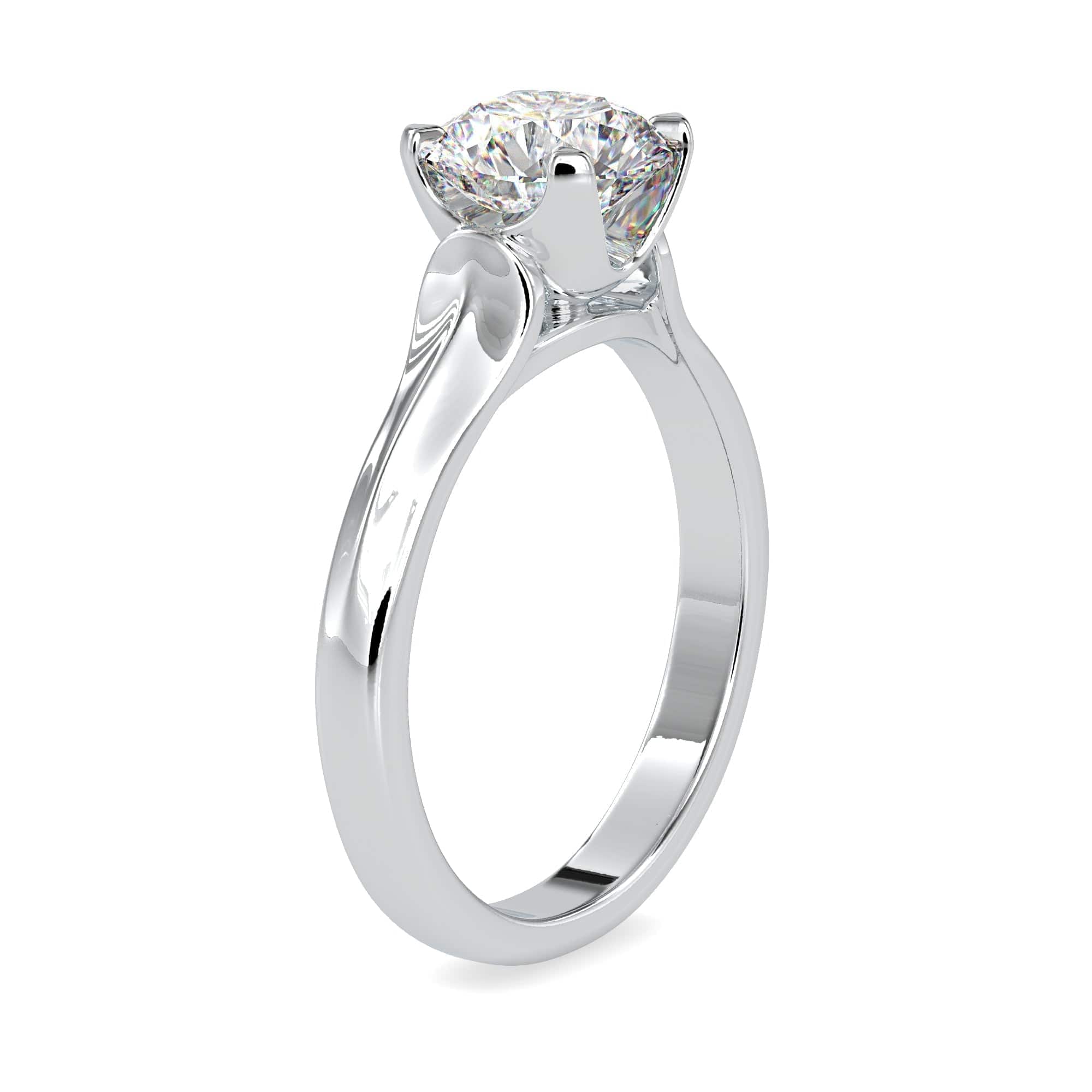 Jewelove™ Rings Women's Band only / VS J 0.30cts. Solitaire Platinum Engagement Ring JL PT 0133-B