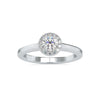 Jewelove™ Rings VS J / Women's Band only 0.30cts Solitaire Single Halo Diamond Platinum Engagement Ring JL PT 0200
