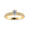Jewelove™ Rings Women's Band only / VS I 0.30ts. Pear Cut Solitaire Diamond Split Shank 18K Yellow Gold Ring JL AU 1191Y