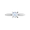 Jewelove™ Rings VVS G / Women's Band only 0.50 cts Cushion Solitaire Diamond Platinum Ring JL PT RS CU 132