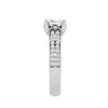 Jewelove™ Rings VVS G / Women's Band only 0.50 cts. Cushion Solitaire Diamond Split Shank Platinum Ring JL PT RP CU 103