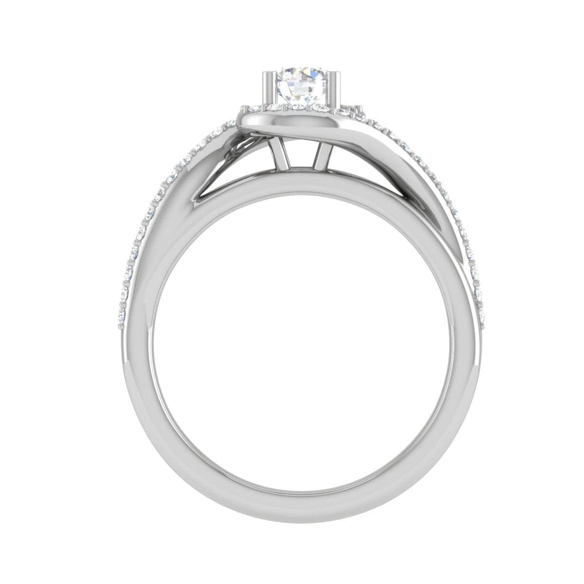 Jewelove™ Rings VS J / Women's Band only 0.50 cts Designer Solitaire Diamond Platinum Ring JL PT RP RD 200