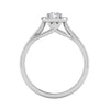 Jewelove™ Rings J VS / Women's Band only 0.50 cts Halo Diamond Shank Solitaire Platinum Diamond Ring JL PT RH RD 186