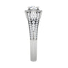 Jewelove™ Rings J VS / Women's Band only 0.50 cts Halo Diamond Split Shank Solitaire Platinum Diamond Ring JL PT RH RD 197