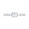 Jewelove™ Rings J VS / Women's Band only 0.50 cts. Platinum Solitaire Diamond Ring with Baguette Accents JL PT R3 RD 116