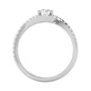 Jewelove™ Rings J VS / Women's Band only 0.50 cts. Platinum Solitaire Ring with Twisted Diamond Shank JL PT RH RD 225