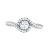Jewelove™ Rings J VS / Women's Band only 0.50 cts. Platinum Solitaire Ring with Twisted Diamond Shank JL PT RH RD 225