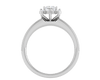 Jewelove™ Rings I VS / Women's Band only 0.50 cts Princess Cut Solitaire Halo Diamond Shank Platinum Ring JL PT RH PR 293