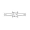 Jewelove™ Rings VS I / Women's Band only 0.50 cts Princess Cut Solitaire Platinum Diamonds Ring JL PT RS PR 182