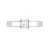 Jewelove™ Rings VS I / Women's Band only 0.50 cts Princess Cut Solitaire Platinum Ring JL PT RS PR 192