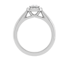 Jewelove™ Rings I VS / Women's Band only 0.50 cts Princess Cut Solitaire Single Halo Diamond Platinum Ring JL PT RH PR 290