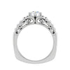 Jewelove™ Rings J VS / Women's Band only 0.50 cts. Solitaire Designer Platinum Diamond Engagement Ring  for Women JL PT WB6030E