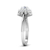 Jewelove™ Rings J VS / Women's Band only 0.50 cts. Solitaire Designer Platinum Double Halo Diamond Engagement Ring JL PT 6603