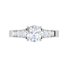 Jewelove™ Rings J VS / Women's Band only 0.50 cts. Solitaire Diamond Shank Platinum Ring JL PT IM1704