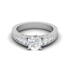Jewelove™ Rings J VS / Women's Band only 0.50 cts. Solitaire Diamond Shank Platinum Ring JL PT IM1704