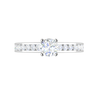 Jewelove™ Rings VS J / Women's Band only 0.50 cts Solitaire Diamond Shank Platinum Ring JL PT RC RD 254