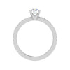 Jewelove™ Rings VS J / Women's Band only 0.50 cts Solitaire Diamond Shank Platinum Ring JL PT RC RD 260