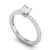 Jewelove™ Rings VS J / Women's Band only 0.50 cts Solitaire Diamond Shank Platinum Ring JL PT RC RD 260
