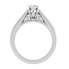 Jewelove™ Rings VS J / Women's Band only 0.50 cts Solitaire Diamond Shank Platinum Ring JL PT RC RD 276