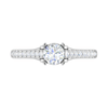 Jewelove™ Rings VS J / Women's Band only 0.50 cts Solitaire Diamond Shank Platinum Ring JL PT RC RD 276