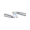 Jewelove™ Rings VS J / Women's Band only 0.50 cts Solitaire Diamond Shank Platinum Ring JL PT RP RD 127