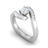 Jewelove™ Rings VS J / Women's Band only 0.50 cts Solitaire Diamond Shank Platinum Ring JL PT RP RD 127