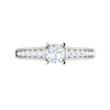 Jewelove™ Rings VS J / Women's Band only 0.50 cts Solitaire Diamond Shank Platinum Ring JL PT RP RD 141