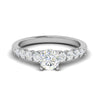 Jewelove™ Rings VS J / Women's Band only 0.50 cts Solitaire Diamond Shank Platinum Ring JL RC RD 258