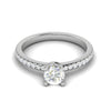 Jewelove™ Rings VS J / Women's Band only 0.50 cts Solitaire Diamond Shank Platinum Ring JL RC RD 259