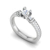 Jewelove™ Rings VS J / Women's Band only 0.50 cts Solitaire Diamond Split Shank Platinum Ring JL PT RP RD 124