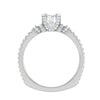 Jewelove™ Rings VS J / Women's Band only 0.50 cts Solitaire Diamond Split Shank Platinum Ring JL PT RP RD 124