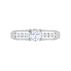 Jewelove™ Rings VS J / Women's Band only 0.50 cts Solitaire Diamond Split Shank Platinum Ring JL PT RP RD 134