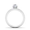 Jewelove™ Rings VS J / Women's Band only 0.50 cts Solitaire Diamond Split Shank Platinum Ring JL PT RP RD 149