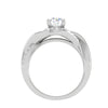 Jewelove™ Rings J VS / Women's Band only 0.50 cts Solitaire Diamond Twisted Shank Platinum Ring JL PT JRW2434MM