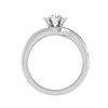 Jewelove™ Rings J VS / Women's Band only 0.50 cts Solitaire Diamond Twisted Shank Platinum Ring JL PT MHD287