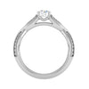 Jewelove™ Rings VS J / Women's Band only 0.50 cts Solitaire Diamond Twisted Shank Platinum Ring JL PT RP RD 125