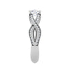 Jewelove™ Rings VS J / Women's Band only 0.50 cts Solitaire Diamond Twisted Shank Platinum Ring JL PT RP RD 125