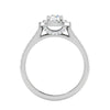 Jewelove™ Rings J VS / Women's Band only 0.50 cts Solitaire Double Halo Diamond Shank Platinum Ring JL PT RH RD 251