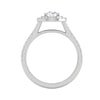 Jewelove™ Rings J VS / Women's Band only 0.50 cts Solitaire Double Halo Diamond Shank Platinum Ring JL PT RH RD 271
